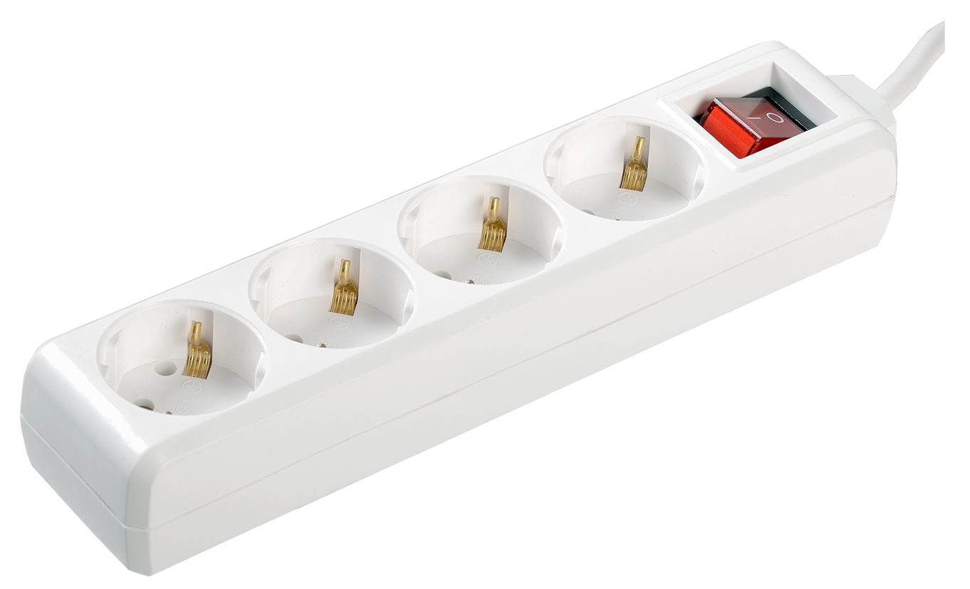 Удлинитель 4х5м с заземл. 16А IP20 У04К с выкл. 2P+PE IEK WYP10-16-04-05-ZK-N